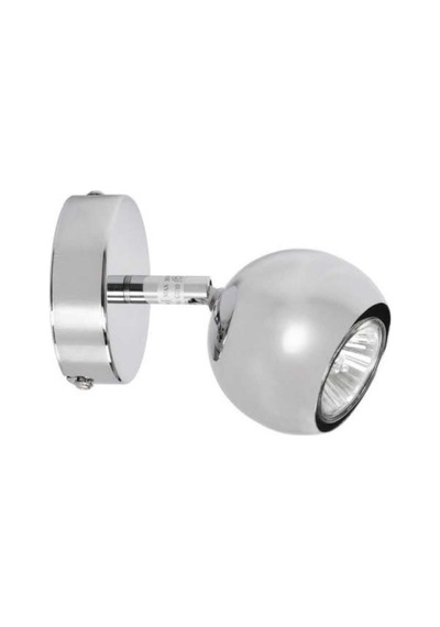 Krom Spot Tekli Küre Os Ram Led Gün Işığı Ampullü Hareketli Duvar Aplik Siyah