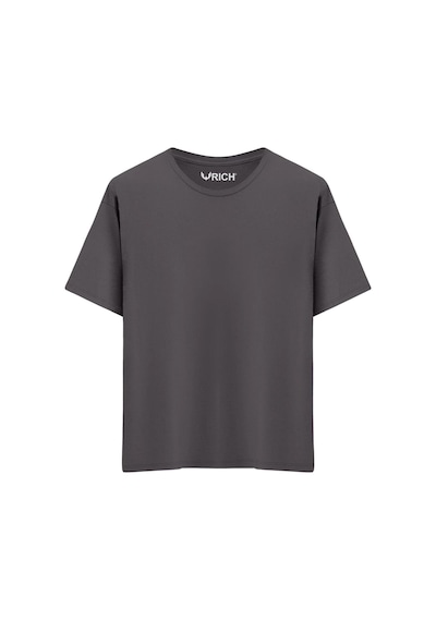 Rich Erkek 4 Lü Paket %100 Pamuk Oversize Tişört Basic Bisiklet Yaka Kısa Kollu T-shirt Lacivert