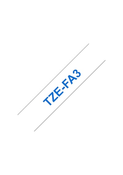 Tze-Fa3 12Mm Kumaş Etiketi Beyaz Üzerine Mavi