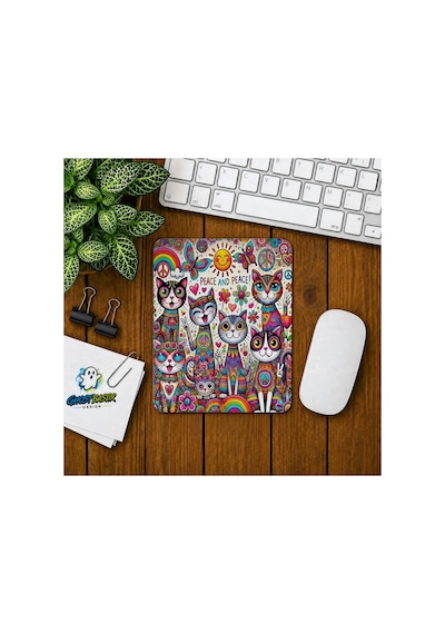 Kediler Baskılı Oyuncu Mousepad 0118