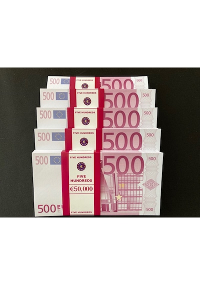 Yeni 5 Deste 500 Euro Geçersiz Eğlence Oyun Şaka Düğünde Para