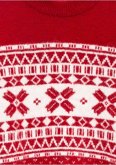 Mavi - Yılbaşı Temalı Kırmızı Kazak 1710869-70057 Kırmızı