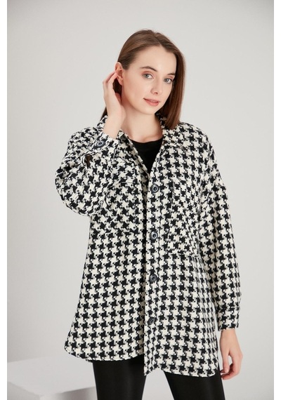 Alexander Gardi Alexandergardı Desenli Oversize Ceket (B21-200206)
