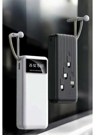 Ers 20.000 Mah Led Işıklı Lcd Ekran Usb Girişli Type-c Lightning Powerbank Yeni Nesil