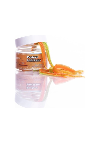 Pandora Perfect Soft Baits Sandworm 7cm Kavanozlu Lrf Silikonu Honey Shrimp