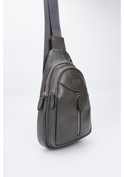 Valmenti Unisex Gri Hakiki Deri Günlük Çanta 898 1464-val Canta Gri