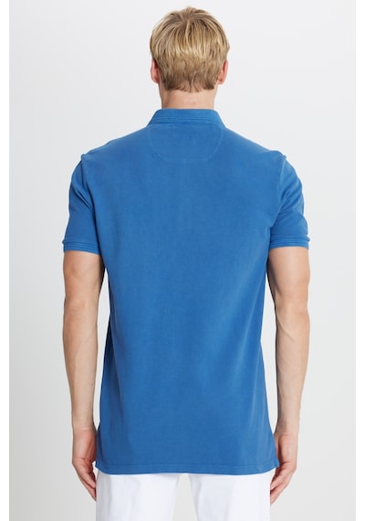 AC&Co / Altınyıldız Classics Erkek Indıgo %100 Pamuk Slim Fit Dar Kesim Polo Yaka Tişört İndigo