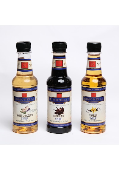 Aromalı Şurup Seti 3x250 Ml Çikolata, Beyaz Çikolata Ve Vanilya Aromalı Şurup Diğer