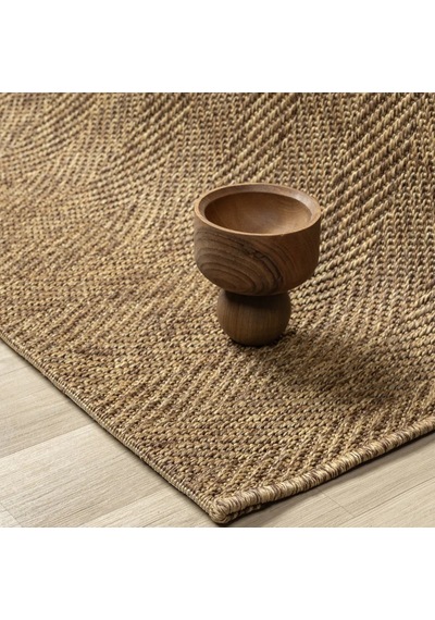 Düz Kahve Toprak Kılçık Desenli Halı - L665kabo