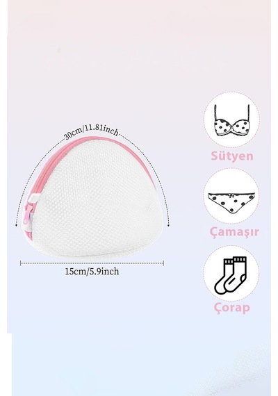 Çamaşır Yıkama Filesi 1 Adet Fermuarlı Sütyen Çamaşır Torbası Yıkama Topu Seyehat Organizer Tr Diğer