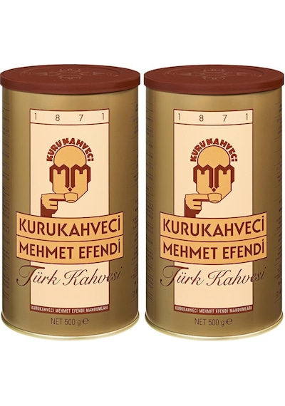 Mehmet Efendi Kurukahveci Türk Kahvesi 500GR Teneke Kutu (2 Li Se