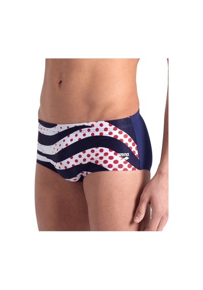 Men's Arena Multı Strıpes Swım Low Waıst Short Navy Multı Çok Renkli