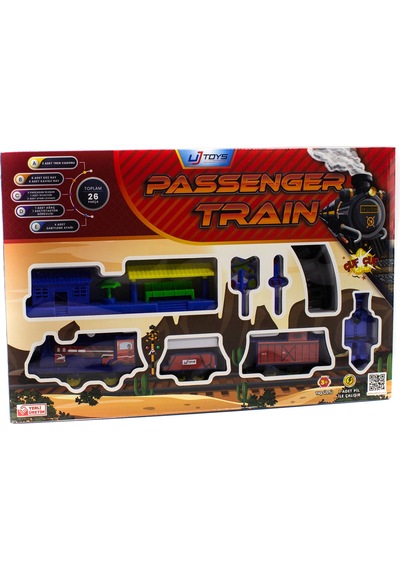 Oyuncak Tren Seti 26 Parça Pilli