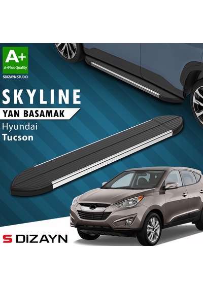 S-dizayn Hyundai Tucson 2 Skyline Krom Yan Basamak 173 Cm 2004-2014 A+ Kalite