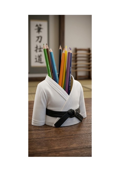 Karate Siyah Kuşaklı Kalemlik Beyaz - 931236988 Beyaz