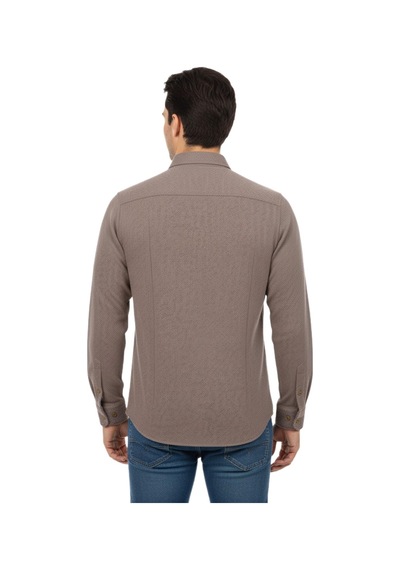 Raymons Erkek Spor Silim Fit Dokuma Gömlek Bgl-st04946 Vizon