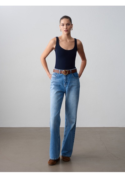 Dilvin 21053 Askılı Bodysuit-k.lacivert