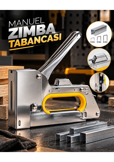 4-6-8 Mm Uyumlu Manuel Zımba Tabancası No.13 Güçlü Metal Gövdeli