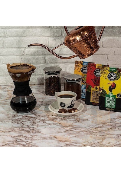 Oze Latin Amerika Filtre Kahve Seti Guatemala, Colombian, Brazil 3'lü 250G Moka Pot