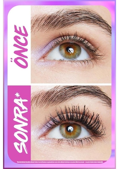 Maybelline New York Lash Sensational Yelpaze Etkili Intense Black Maskara - Ekstra Siyah 9.5 Ml &amp Mini Tattoo Liner Diğer