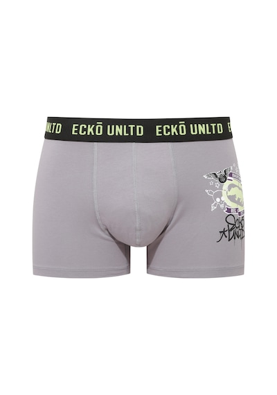 U.S. Polo Assn. Ecko Siyah - Gri - Mor 3'lü Boxer Siyah - Gri - Mor