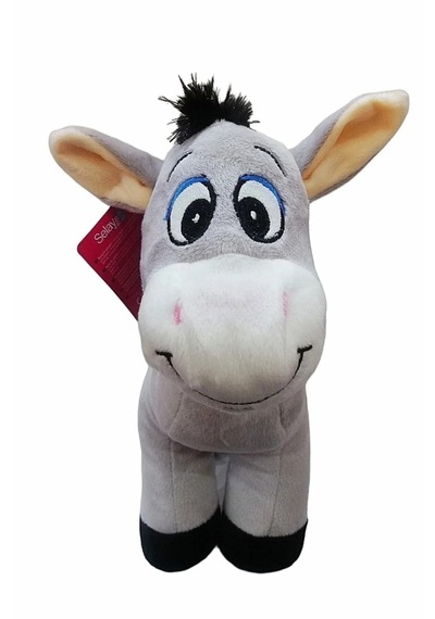 Sevimli Peluş Eşek 28 Cm Uyku Ve Oyun Arkadaşı Pelüş Gri