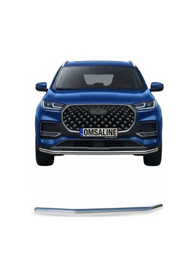 Chery Tiggo 8 Pro 2023-2026 Uyumlu Araca Özel Texas Ön Alt Koruma Ø60mm Krom