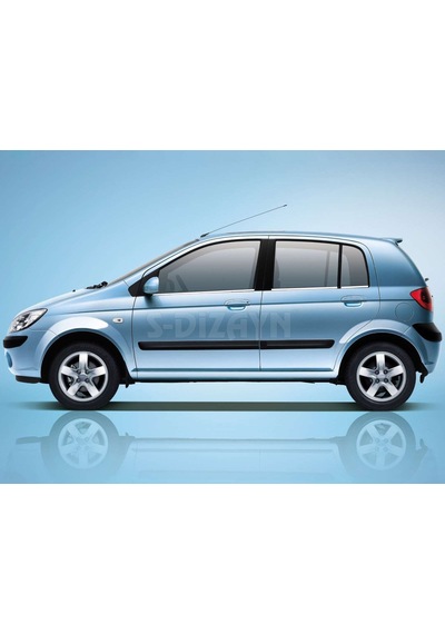 S-Dizayn  Hyundai Getz Krom Cam Çıtası 6 Prç 2002-2011