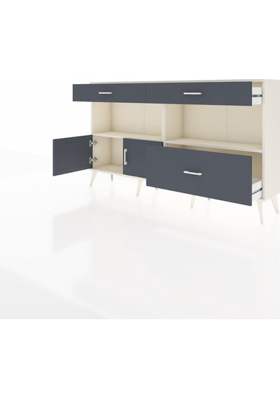 Arges Konsol 2 Raflı 3 Çekmeceli 2 Kapaklı 176x30x99 Aytaşı-antra Aytaşı-antrasit Arges Konsol 2 Raflı 3 Çekmeceli 2 Kapaklı 176x30x99 Aytaşı-antra Aytaşı-antrasit
