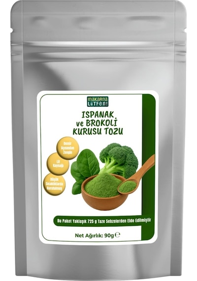 Ispanak Ve Brokoli Kurusu Tozu 90 Gram