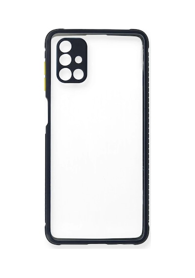 Bezos Samsung Galaxy M51 Kılıf Miami Şeffaf Silikon - Lacivert Mmbz