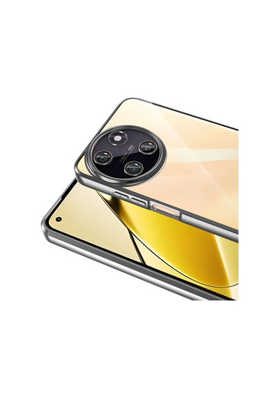Realme 11 4g Kılıf Kamera Lens Korumalı Logo Gösteren İnce Hafif Pazarplus Gümüş