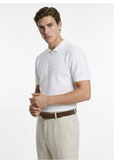 Fabrika Beyaz Erkek Slim Fit Polo T-shirt F6sm-tst 2980