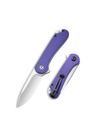 Civivi Purple G10 Handle Satin Finished D2 Blade Kamp Çakı Mor