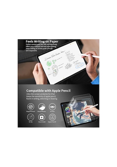 Xiaomi Redmi Pad Se 11 İnç Paper Like Ekran Koruyucu Kağıt Hissi Veren Mat Esnek Kırılmaz Cam