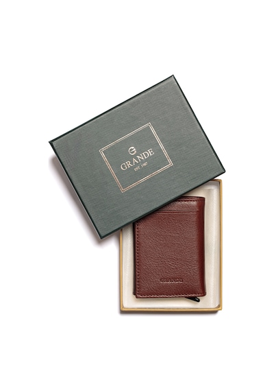 Kahve Cüzdan & Kartlık Unisex 752 Grande Deri Cüzdan Kartlık kahverengi