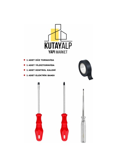 Kutayalp Yapı Tornavida Kontrol Kalemi Elektrik Bandı Seti