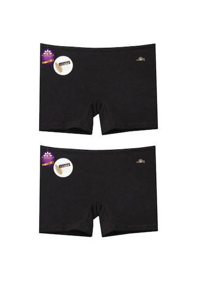 Papatya Modal Kadın Boxer 2 Li Paket Siyah