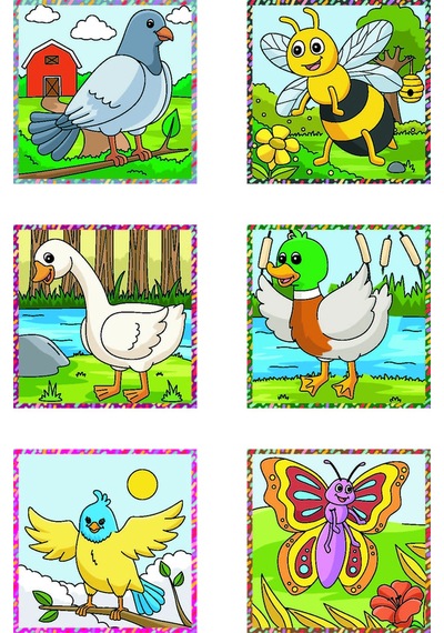 6 Farklı Uçan Hayvanlar Eğitici 3d Küp Puzzle 3 4 5 6 Yaş