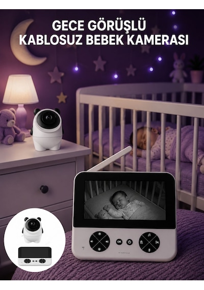 Kablosuz Bebek Kamera Sistemi Ninni Ve Alarm Özellikli Yeni Nesil - Lisinya