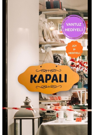 Dekoratif Açık-kapalı Tabelası - Turuncu