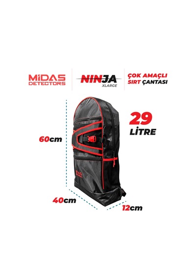 Midas - Ninja Xlarge - Çok Amaçlı Sırt Çantası