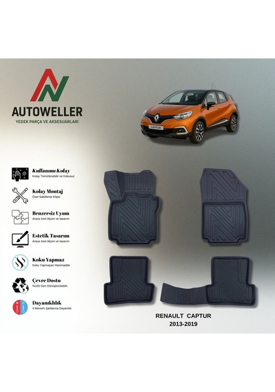 Renault Captur 2013-2019 Uyumlu Havuzlu Oto Paspas
