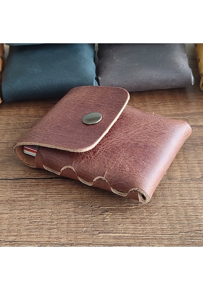 Sumerian Leather Craft Minimalist Deri Kartlık Tarçın