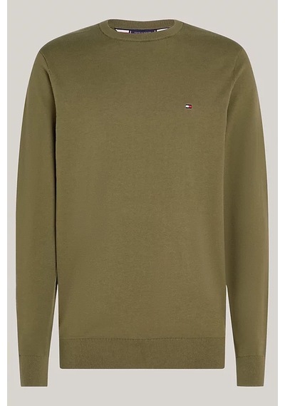 Tommy Hilfiger Erkek Bisiklet Yaka Kazak - Yeşil Green