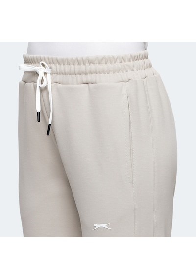 Slazenger VEVA Kadın Cepli Taş Gri Eşofman Altı