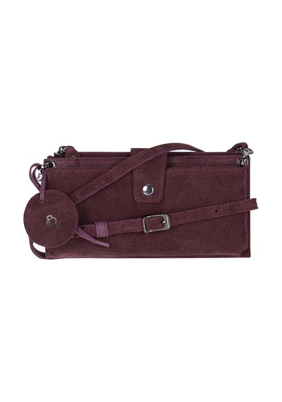 Bloominbag Burgundy Still Lozan Hakiki Süet Çapraz Askılı Telefon Bölmeli Cüzdan Çanta Bordo