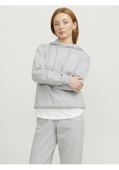 Jack & Jones Kadin Gögüs Minimal Baskili Sweatshirt - Abbie - 12223961 Light Grey Melange Jack & Jones Kadin Gögüs Minimal Baskili Sweatshirt - Abbie - 12223961 Light Grey Melange