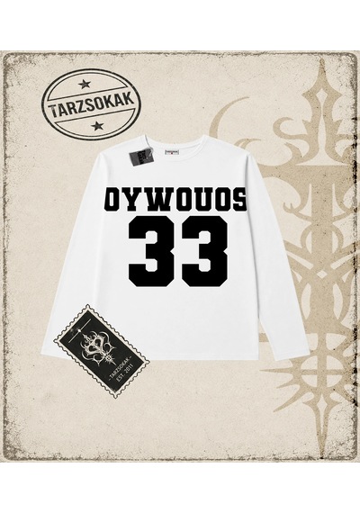 Tarzsokak Gotik & Grunge Streetwear Kadın Oywouos Baskılı Long Sleeve Beyaz