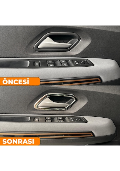 S-dizayn Dacia Jogger Krom İç Kapı Kolu Çerçevesi 4 Prç 2022 Üzeri A+ Kalite